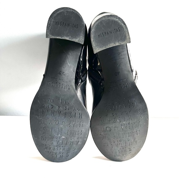 HISPANITAS Leather Ankle Heel Boots Sz 40 (8.5) Suede Pony Hair Animal Print - Picture 7 of 12